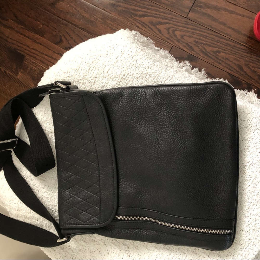 Black Leather Crossbody Bag